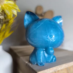 Figurine Chat KawaÏ bleu