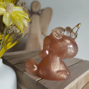 Figurine Licorne cuivrée